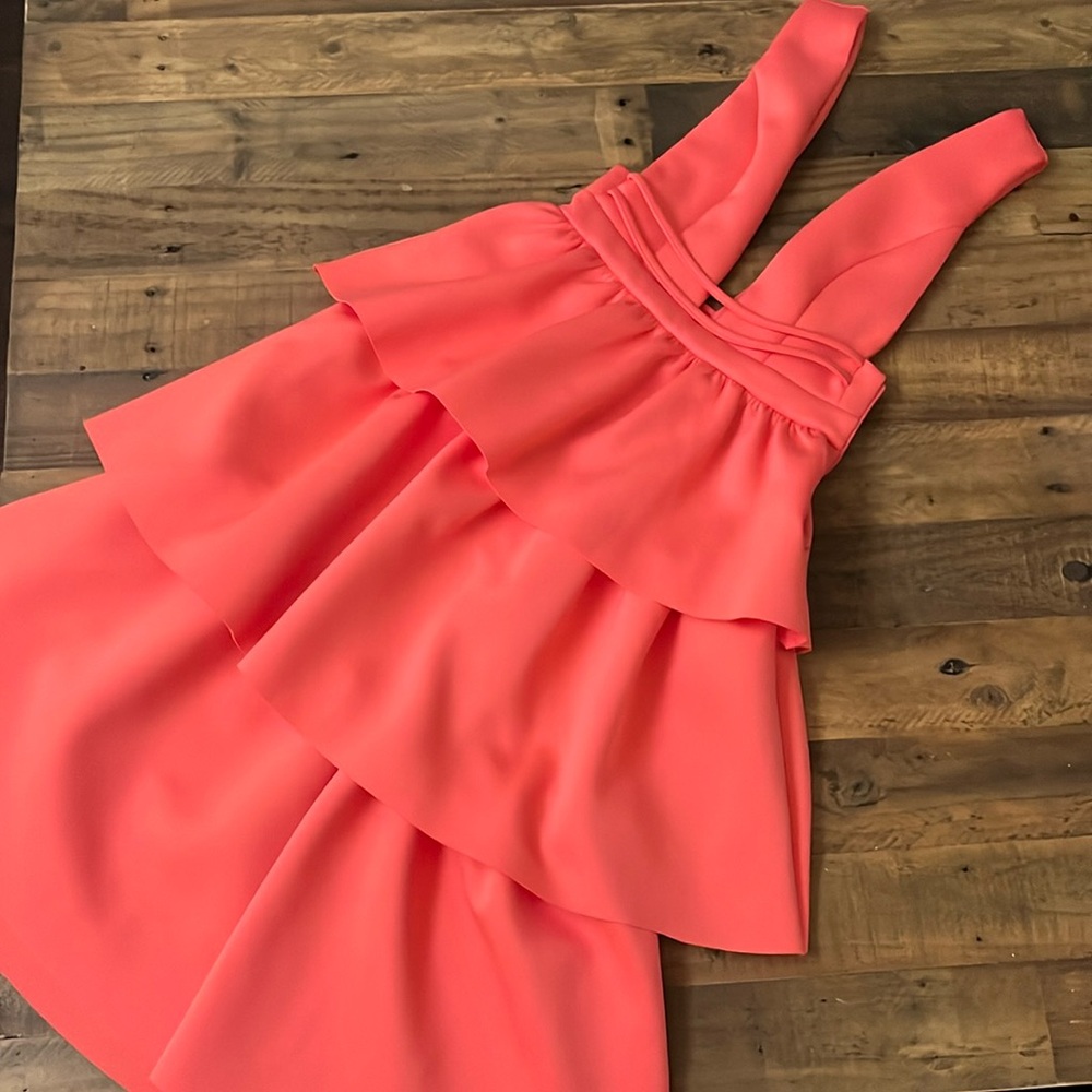Deep V cut midi dress